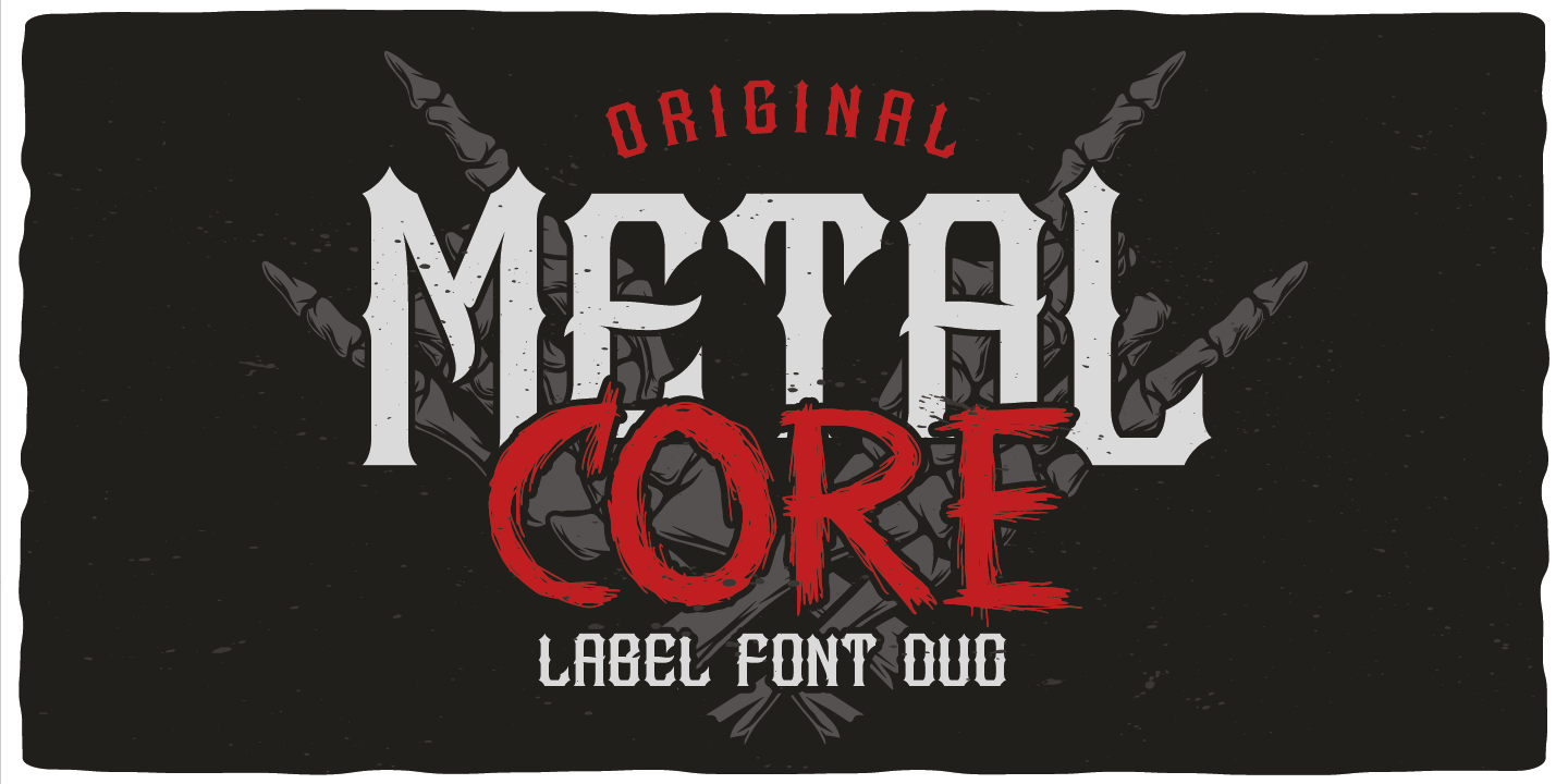 Przykład czcionki Metal Core Rough